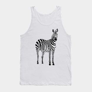 Black shapes forming a Zebra Tank Top